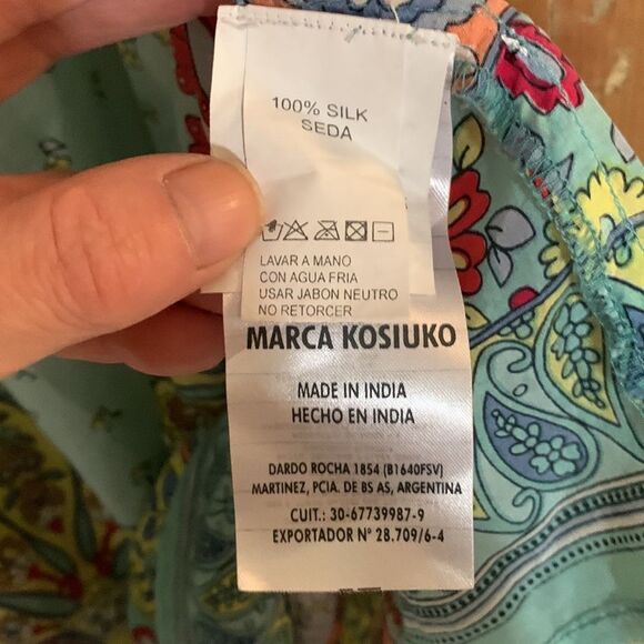 Kosiuko paisley floral print halter silk mini dress - Picture 9 of 9